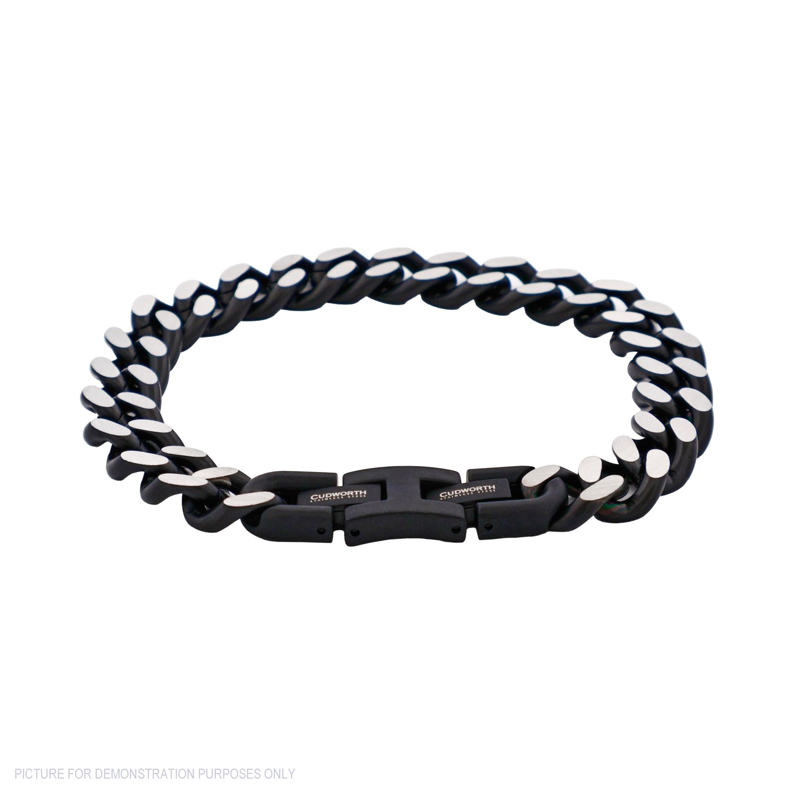 Cudworth Stainless Steel & Antique Grey Chain Bracelet